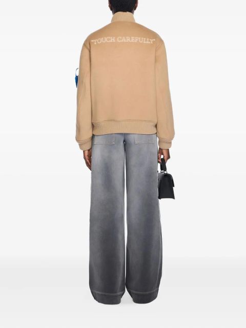 Off-White Quote bomber jacket - Brown