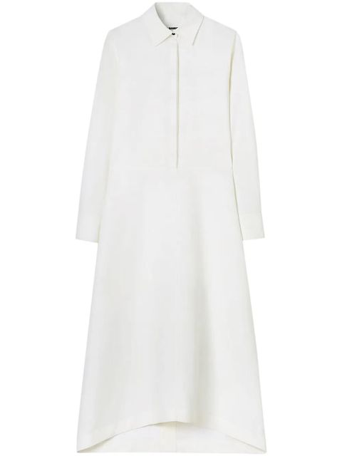 Jil Sander long-sleeve cotton long dress - White - zdjęcie produktu nr 1