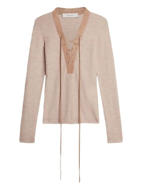 Golden Goose ribbed-knit long-sleeve top - Neutrals - zdjęcie produktu nr 2