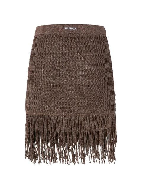 PINKO fringe skirt - Brown - zdjęcie produktu nr 1