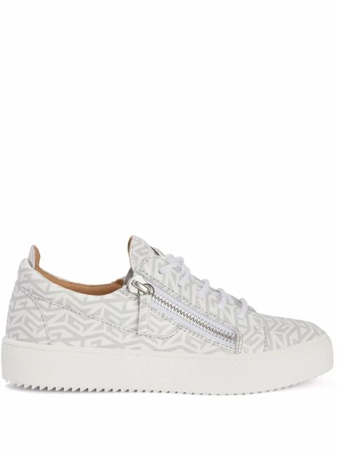 Giuseppe Zanotti Gail monogram-print low-top sneakers - White - zdjęcie produktu nr 1