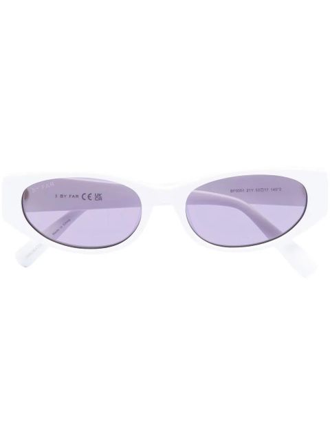 BY FAR Rodeo rectangular-frame sunglasses - White - zdjęcie produktu nr 1