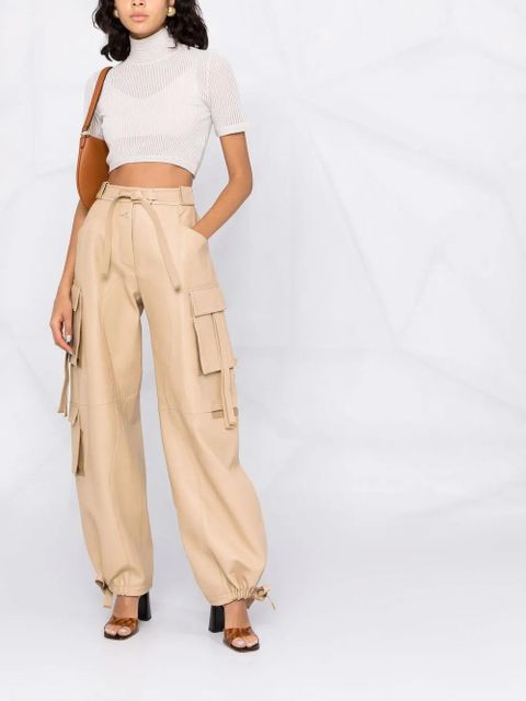 FENDI cropped knit top - Neutrals - zdjęcie produktu nr 2