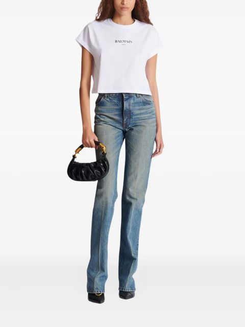 Balmain logo-print cotton T-shirt - White - zdjęcie produktu nr 2