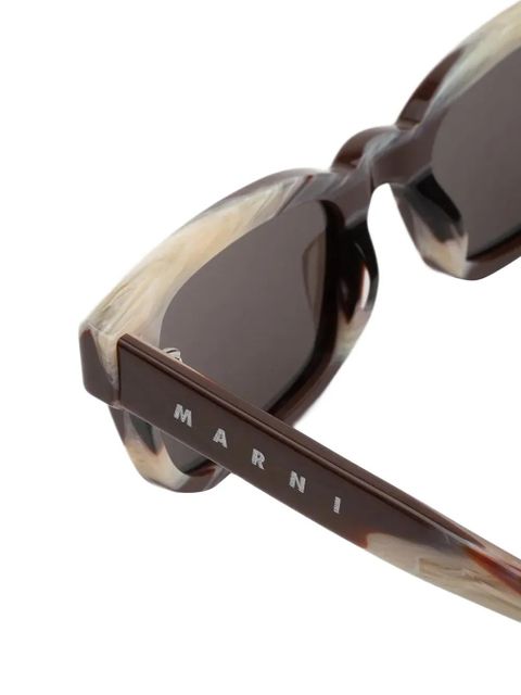 Marni Eyewear rectangle-frame sunglasses - Brown