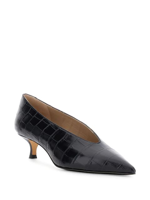 Le Monde Beryl 40mm Babouche crocodile-effect pumps - Black