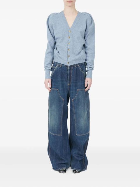 Maison Margiela wool cardigan - Blue - zdjęcie produktu nr 2