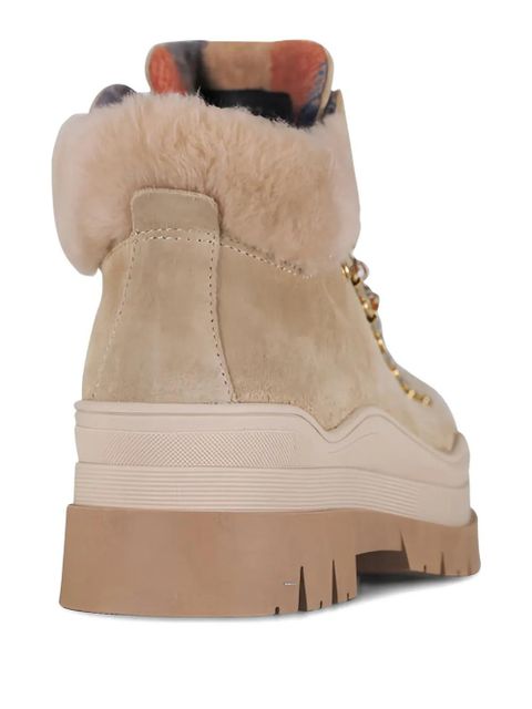 BOGNER Arosa shearling metallic-eyelet boots - Neutrals - zdjęcie produktu nr 2