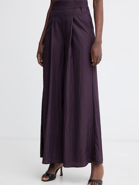 Max&Co. spodnie palazzo damskie z wiskozą MCOMAGENTA - zdjęcie produktu nr 1