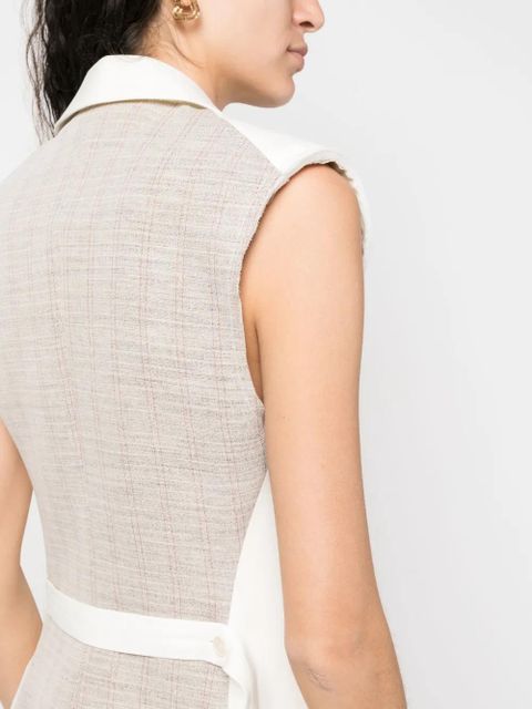 Victoria Beckham two-tone sleeveless jacket - Neutrals
