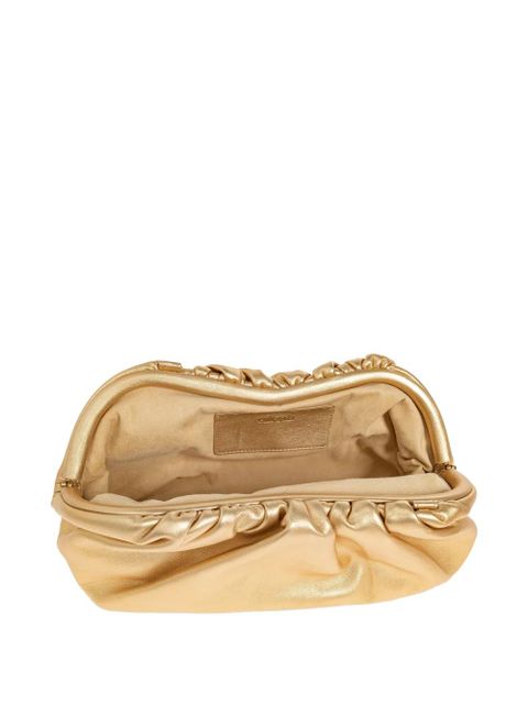 Cult Gaia Dulce ruched chain-link shoulder bag - Gold