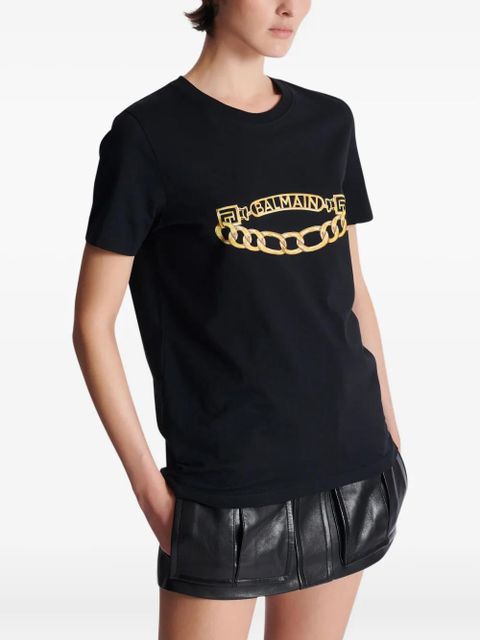 Balmain Balmain Chain-print T-shirt - Black