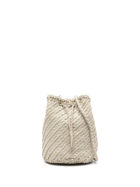 DRAGON DIFFUSION Pompom Double Jump leather bag - Neutrals