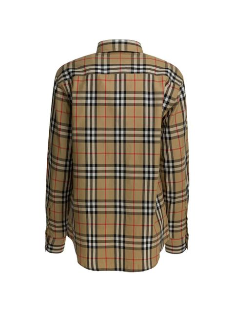 Burberry long-sleeved checked shirt - Neutrals - zdjęcie produktu nr 2