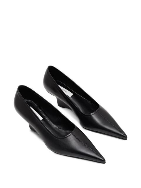 TOTEME 55mm pointed-toe leather pumps - Black