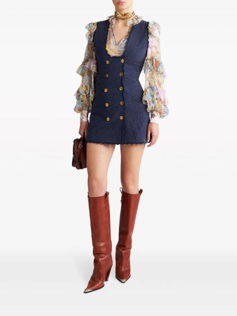 ETRO paisley-jacquard long waistcoat - Blue - zdjęcie produktu nr 2