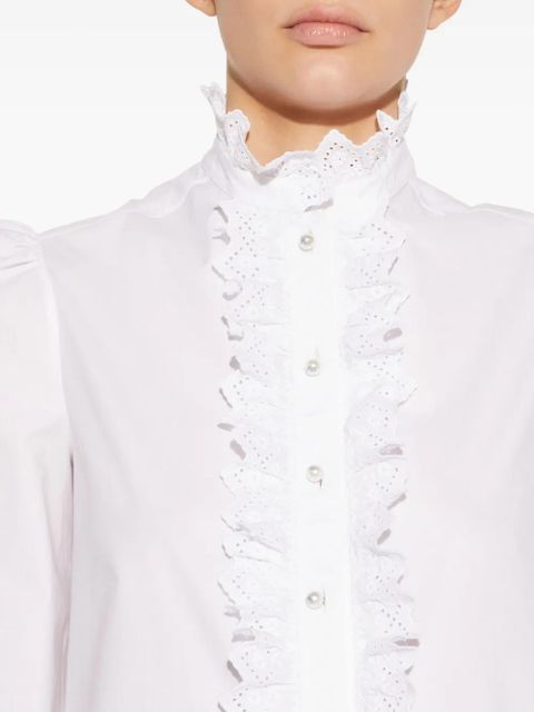 PUCCI ruffled cotton shirt - White