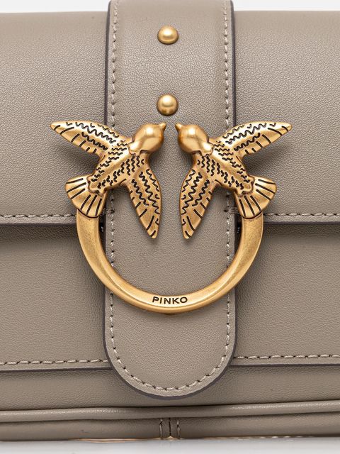 Pinko torebka skórzana kolor beżowy 100061 A0F1