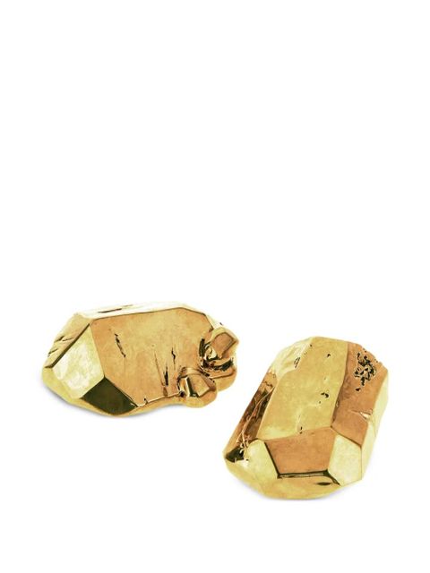 Saint Laurent organic metal earrings - Gold