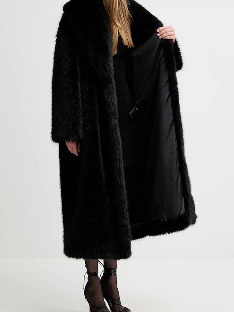 Elisabetta Franchi płaszcz kolor czarny CP69A58E2