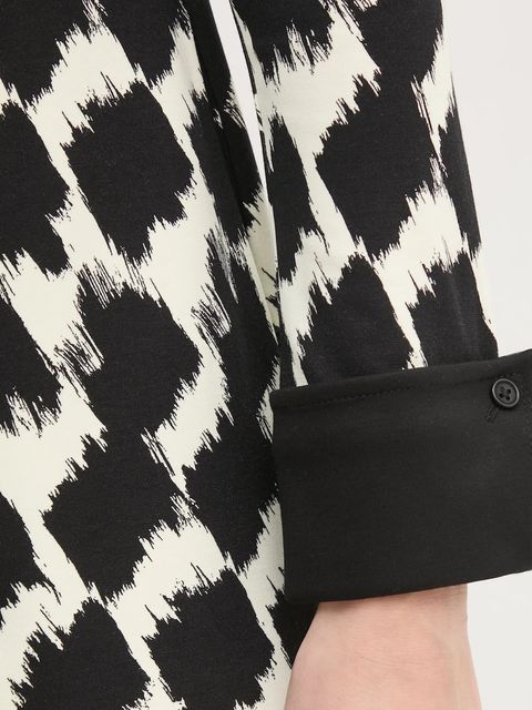 DIANE VON FURSTENBERG koszula damska kolor czarny regular z kołnierzykiem klasycznym DVFBL4S015