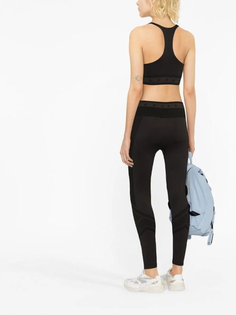 Golden Goose logo-underband racerback crop top - Black