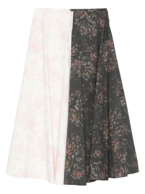 GANNI floral-print panelled skirt - White - zdjęcie produktu nr 1