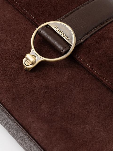 Barbour torebka zamszowa Rosa kolor brązowy LBA0508