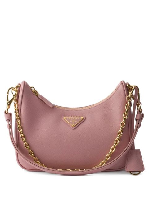 Prada mini Re-Edition leather shoulder bag - Pink - zdjęcie produktu nr 1