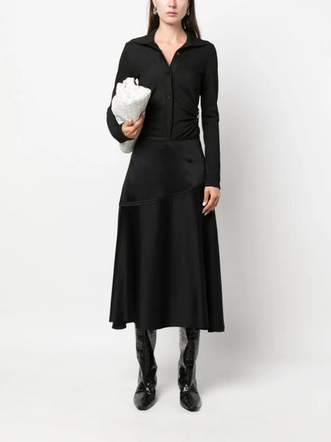 Jil Sander flared midi skirt - Black - zdjęcie produktu nr 2