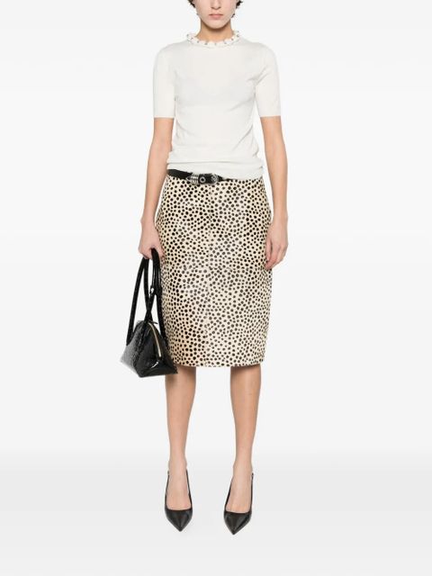 Valentino Garavani embellished scalloped virgin wool blouse - White - zdjęcie produktu nr 2