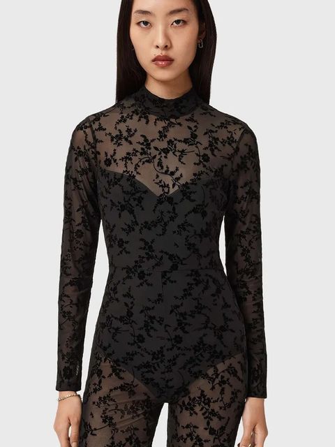 AllSaints kombinezon kolor czarny W052TD