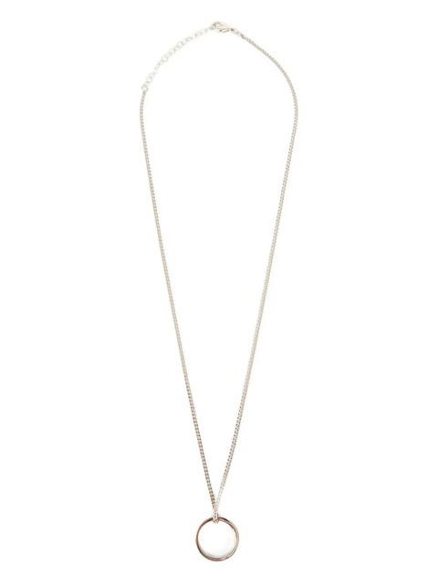 MM6 Maison Margiela logo ring pendant necklace - Silver - zdjęcie produktu nr 1