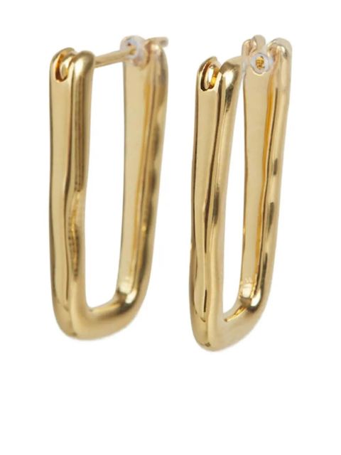 Jil Sander logo-engraved earrings - Gold - zdjęcie produktu nr 1