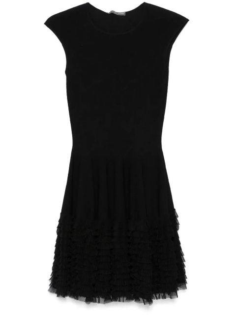 Alexander McQueen lace knit ruffle dress - Black - zdjęcie produktu nr 1