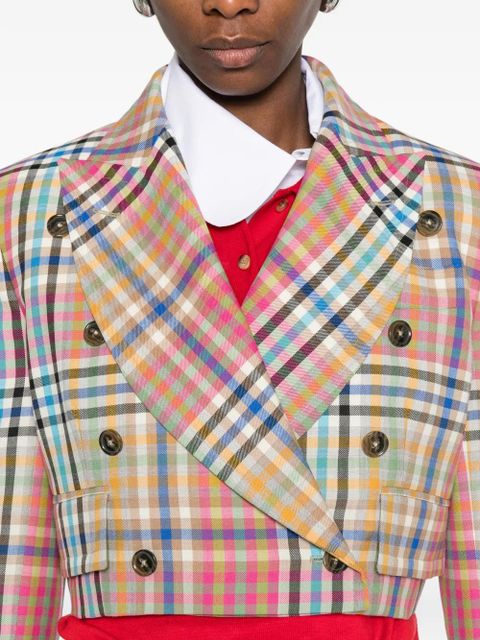 Vivienne Westwood double-breasted check jacket - Neutrals