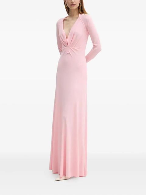 Victoria Beckham long-sleeve twisted maxi dress - Pink - zdjęcie produktu nr 2