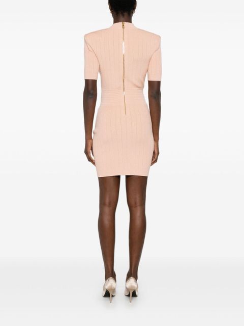 Balmain knitted mini dress - Neutrals