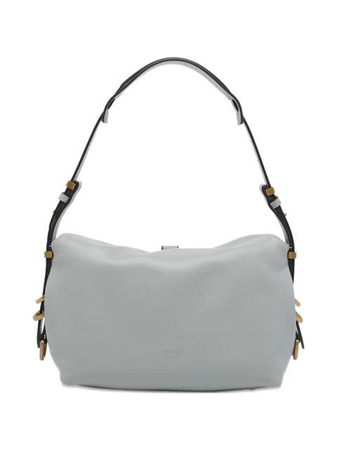 PINKO New Saddle leather shoulder bag - Grey