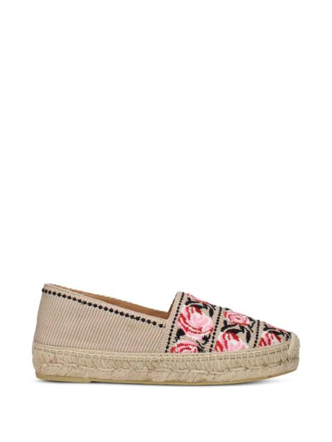 Prada floral-embroidered espadrilles - Neutrals - zdjęcie produktu nr 1