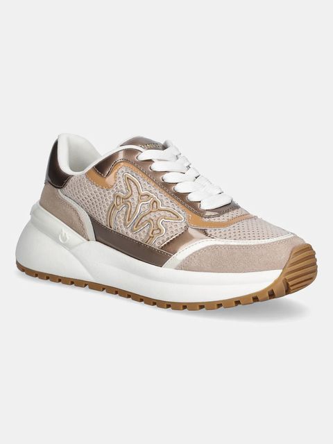 Pinko sneakersy Gem 11 damskie kolor beżowy SS0143P143PP0 - zdjęcie produktu nr 1