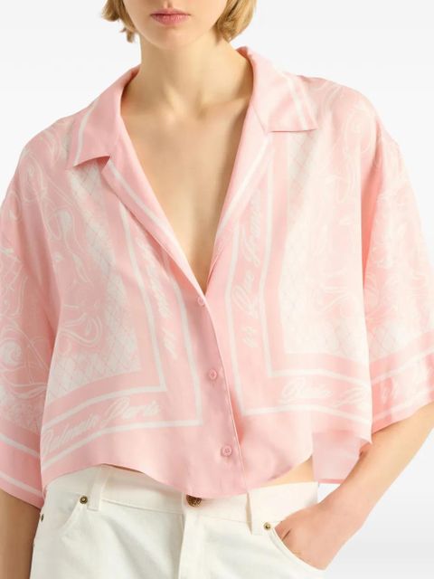 Balmain printed Foulard pyjama shirt - Pink