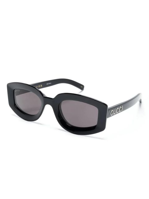 Gucci Eyewear logo-embossed sunglasses - Black - zdjęcie produktu nr 2