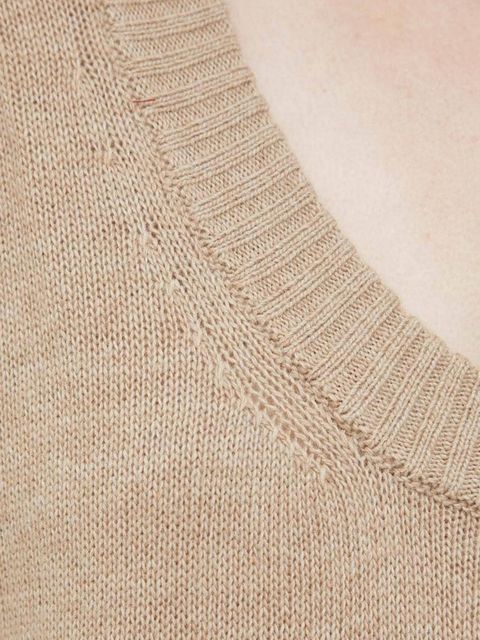 Trussardi sweter z domieszką wełny damski kolor beżowy lekki