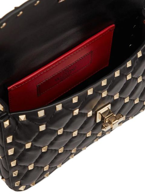 Valentino Garavani Rockstud-spike leather tote bag - Black