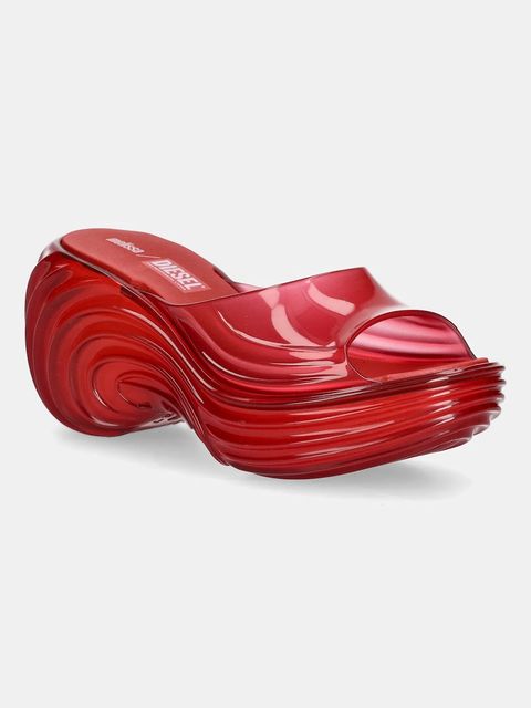 Melissa klapki MELISSA PLATFORM DIESEL AD damskie kolor czerwony na platformie M 36152 - zdjęcie produktu nr 1