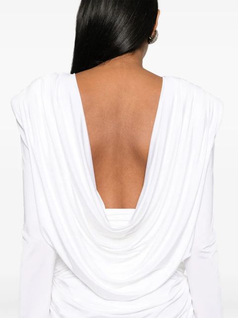 Magda Butrym long-sleeve draped blouse - White