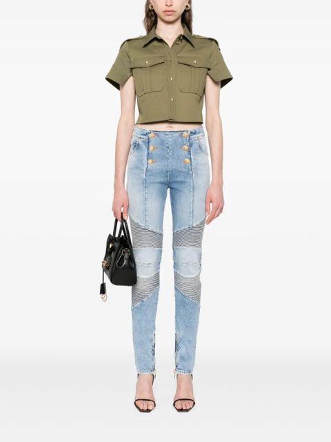 Balmain panelled jeans - Blue - zdjęcie produktu nr 2