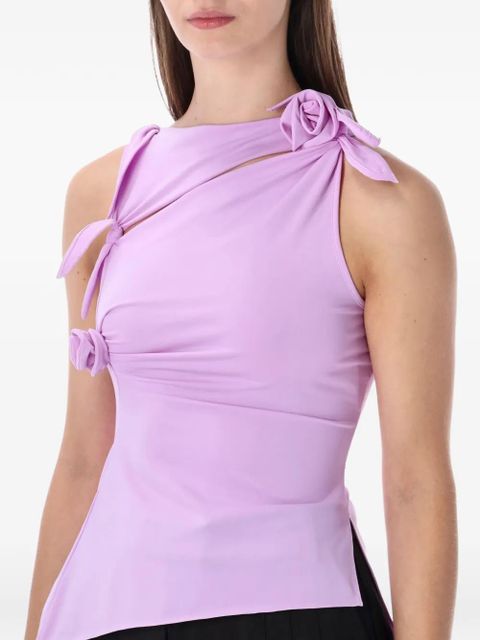 Coperni floral-knot top - Purple