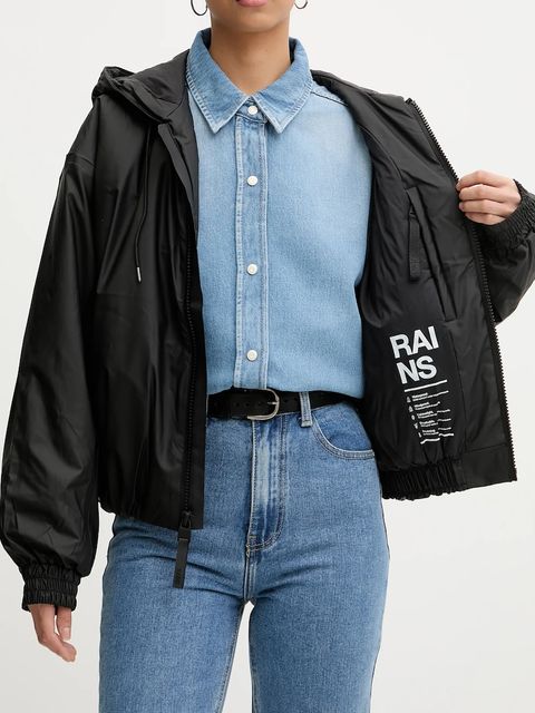 Rains kurtka 17290 Lohja Bomber Jacket W3T1 kolor czarny zimowa 17290
